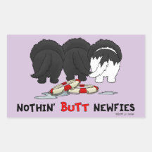 Nothin' Butt Newfies Rectangular Sticker