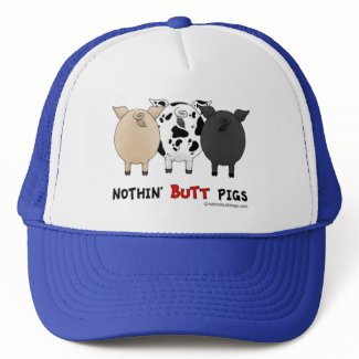 Nothin' Butt Pigs Mesh Hats