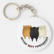Nothin' Butt Pomeranians Key Chain