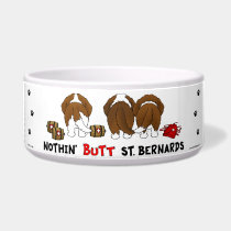 Nothin' Butt St. Bernards pet bowls