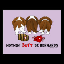Nothin' Butt St. Bernards postcards