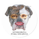 NOTHING BEATS A PIT BULL WITH LIPSTICK stickers