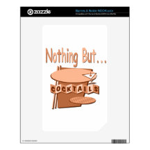 Nothing But Cocktails Black and White brown NOOK Color Decals