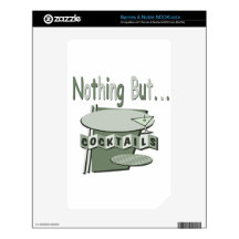 Nothing But Cocktails Black and White green NOOK Color Decal
