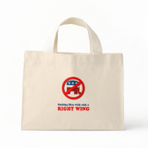 Nothing flies with only a right wing tote bag