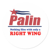 Nothing flies with only a right wing stickers
