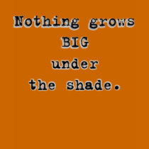 nothing grows BIG under the shade t-shirts by neyore nothing grows BIG under the shade t-shirts