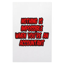 Nothing Is Impossible...Accountant Custom Stationery