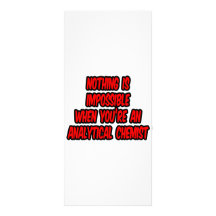 Nothing Is Impossible...Analytical Chemist Rack Card Design