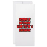 Nothing Is Impossible...Bartender Rack Card Template