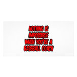 Nothing Is Impossible...Baseball Coach Custom Photo Card