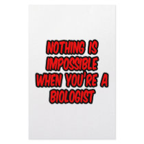 Nothing Is Impossible...Biologist Stationery Design