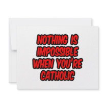 Nothing Is Impossible...Catholic Custom Invitation