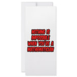 Nothing Is Impossible...Mathematician Full Color Rack Card