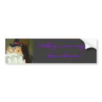 Nothing is more magical than a hamster! bumper stickers by sunhe33 Nothing is more magical than a hamster! bumper stickers