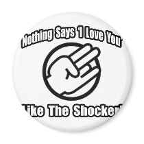 Nothing Says 'I Love You' Like The Shocker! Fridge Magnet