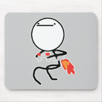 Nothing To Do Here Jet Pack Guy Mousepad