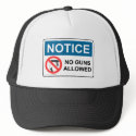 NOTICE NO GUNS ALLOWED hats by baxiemur NOTICE NO GUNS ALLOWED hats