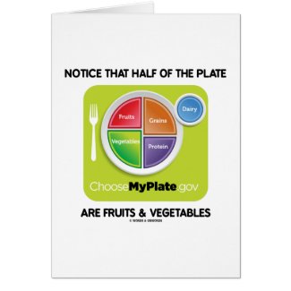 Notice That Half Of Plate Are Fruits & Vegetables card