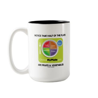 Notice That Half Of Plate Are Fruits & Vegetables mug