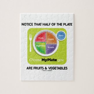 Notice That Half Of Plate Are Fruits & Vegetables Puzzles