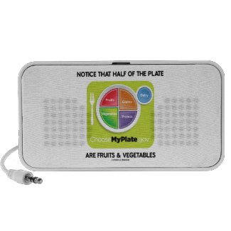 Notice That Half Of Plate Are Fruits & Vegetables Portable Speakers