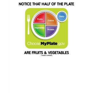 Notice That Half Of Plate Are Fruits & Vegetables shirt