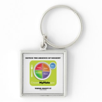 Notice The Absence Of Dessert Think About It keychain