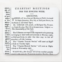 Notices for Chartist Meetings Mouse Pad