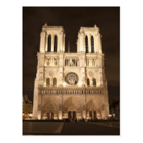 Notre Dame at night postcards