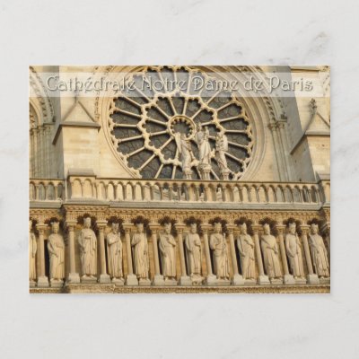 Cath drale Notre Dame de Paris Postcard with close up view of NotreDame