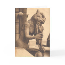 Notre Dame Gargoyle Eating a Snack cards