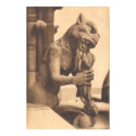 Notre Dame Gargoyle eating a snack posters