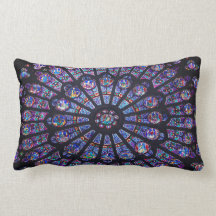 Notre Dame Rose Window Lumbar Pillow