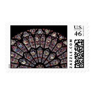 Notre Dame Rose Window Stamp stamp