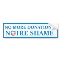 Notre Shame Donations bumper stickers