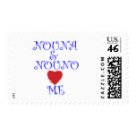 NOUNA AND NOUNO LOVE ME STAMP