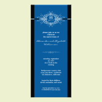 Nouveau Anniversary Party Invitation (blue) invitations