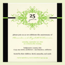 Nouveau Anniversary Party Invitation (lime) invitations