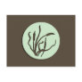 Nouveau Cat-Tail Reed Silhouette Post Card