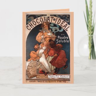 Nouveau Chocolate Mothers Day Card