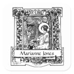 Nouveau Ex-Libris Bookplate Stickers