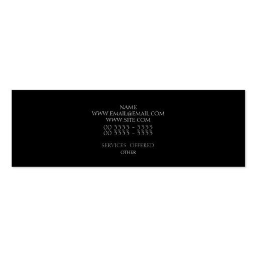 Nouveau Gray Small Business Card Template (back side)