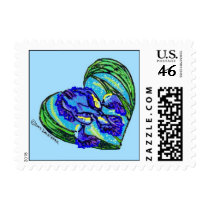 Nouveau Iris postage by dawntheartist Nouveau Iris postage