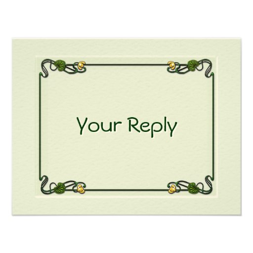 Nouveau Lilies (Invitation Reply Card)
