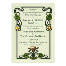 Nouveau Lilies (Wedding Invitation)