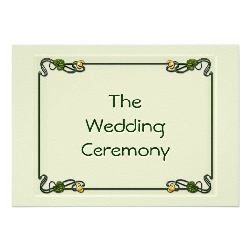 Nouveau Lilies (Wedding Invitation)