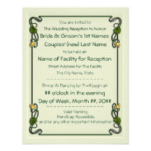 Nouveau Lilies (Wedding Reception Invitation)