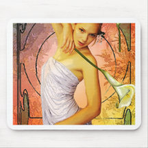 NOUVEAU LILLY MOUSE PAD