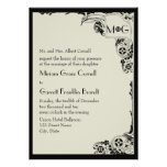 Nouveau Monogram Wedding Invitation
